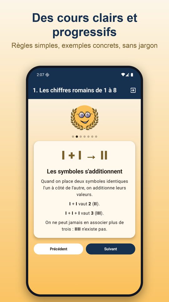 Capture d'écran 2 de Chiffres romains - Apprendre