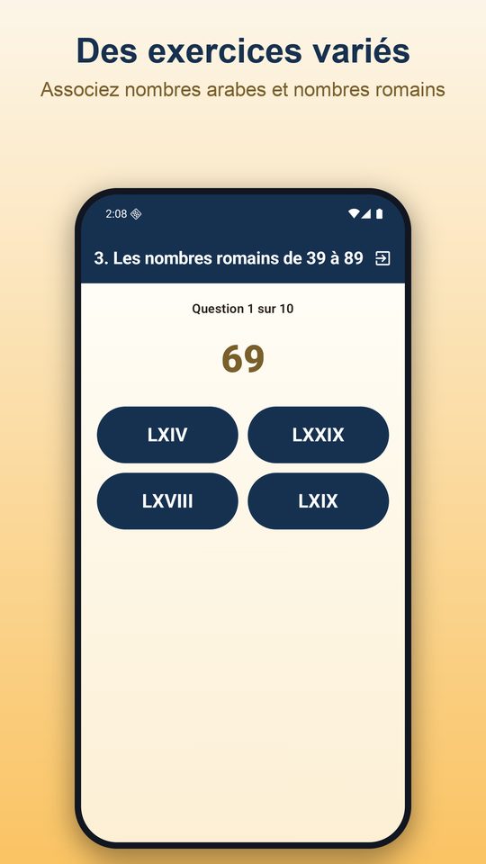 Capture d'écran 3 de Chiffres romains - Apprendre
