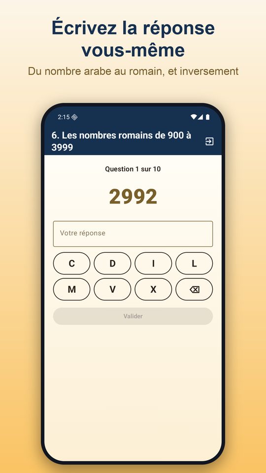 Capture d'écran 4 de Chiffres romains - Apprendre