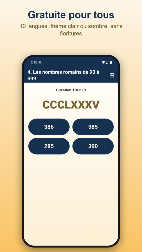 Capture d'écran 8 de Chiffres romains - Apprendre