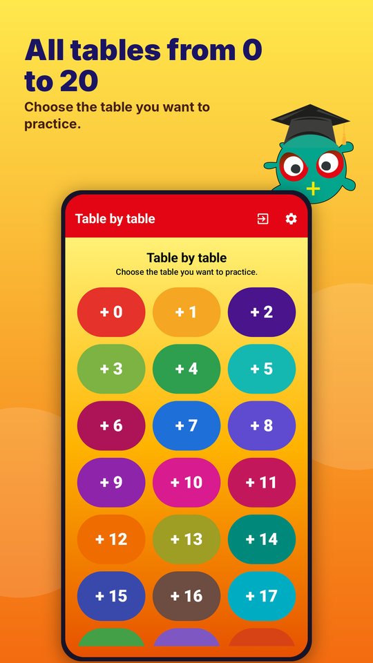 Addition Tables screenshot 2