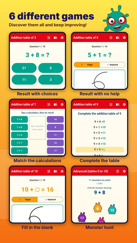 Addition Tables screenshot 3