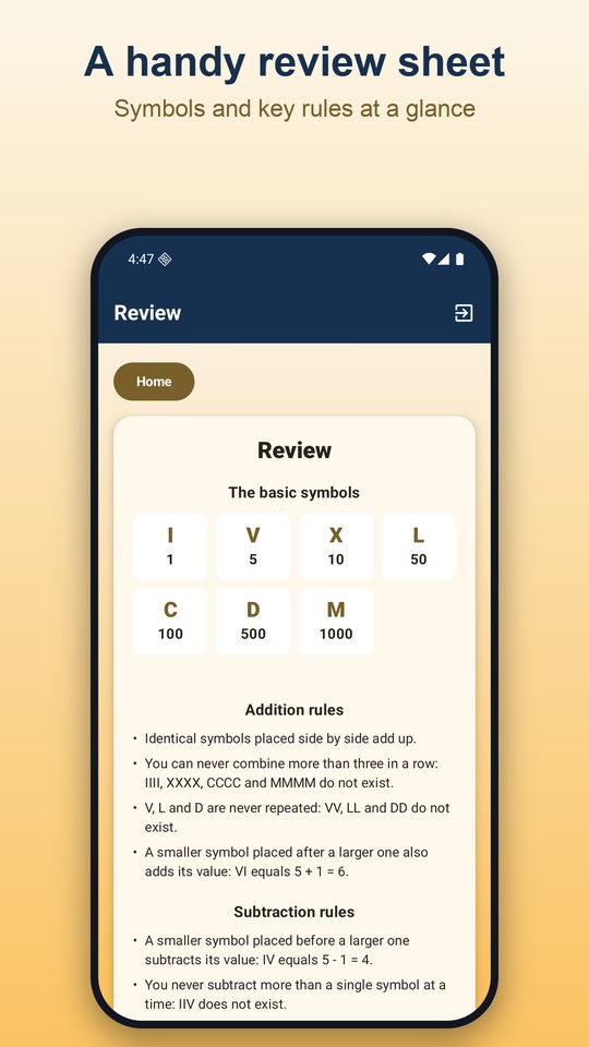 Roman Numerals - Learn screenshot 5