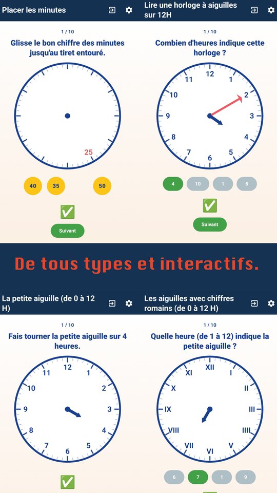 Capture d'écran 4 de Lire l'heure - Apprendre